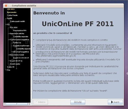 Uniconline Pf 2011 Compilare La Dichiarazione Dei Redditi