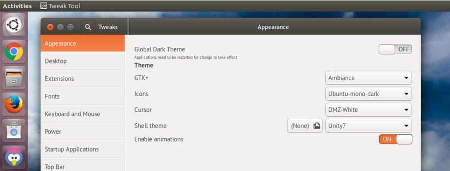 unity 7 gnome-shell-settings