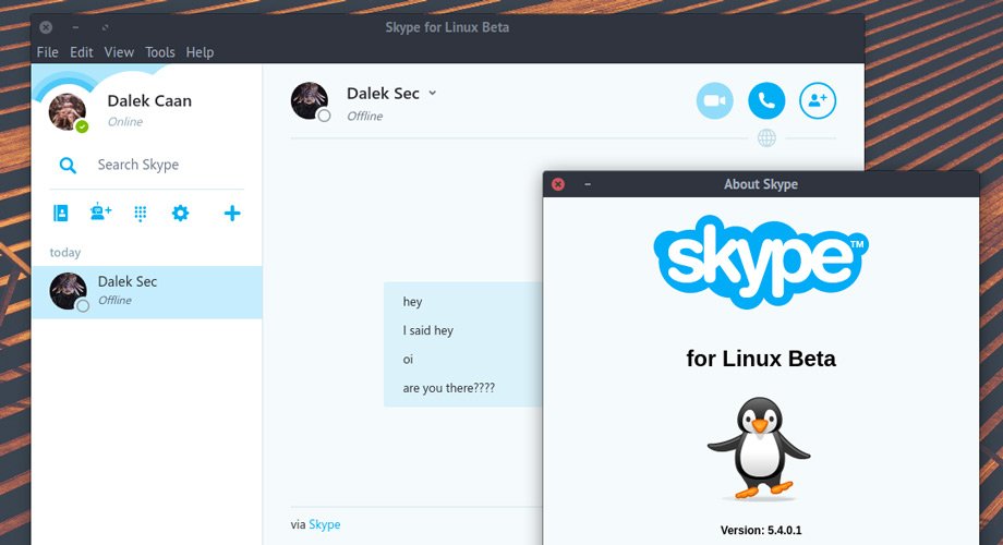 skype for linux 5.4