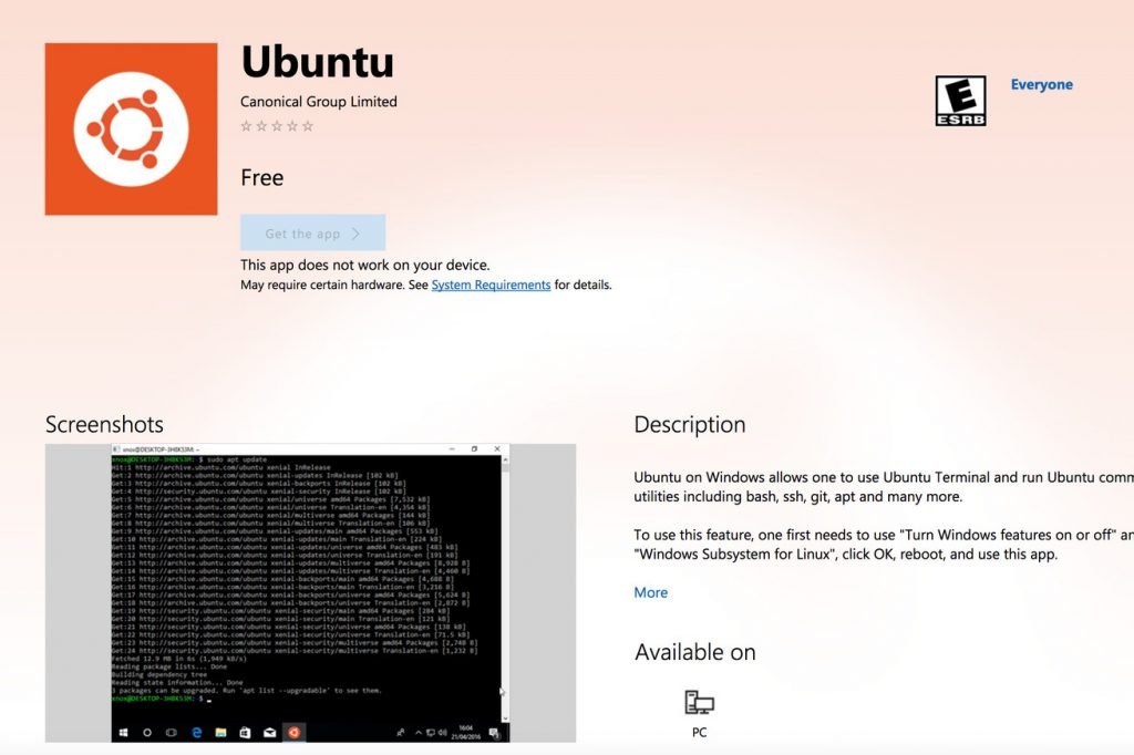 ubuntu win store