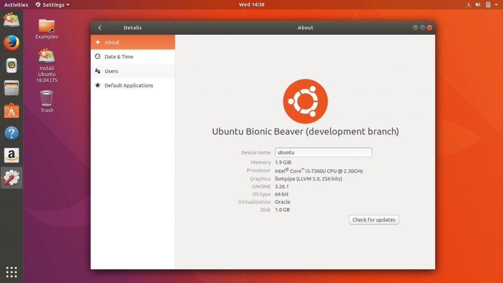 ubuntu 18.04 LTS