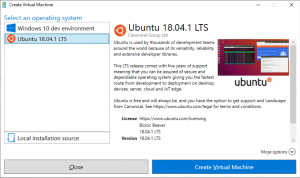hyper-v microsoft windows 10 ubuntu 18.04.1