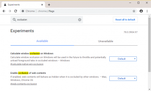 google chrome occlusion feature