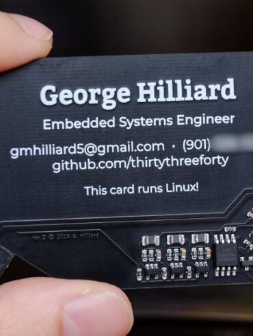 linux business card