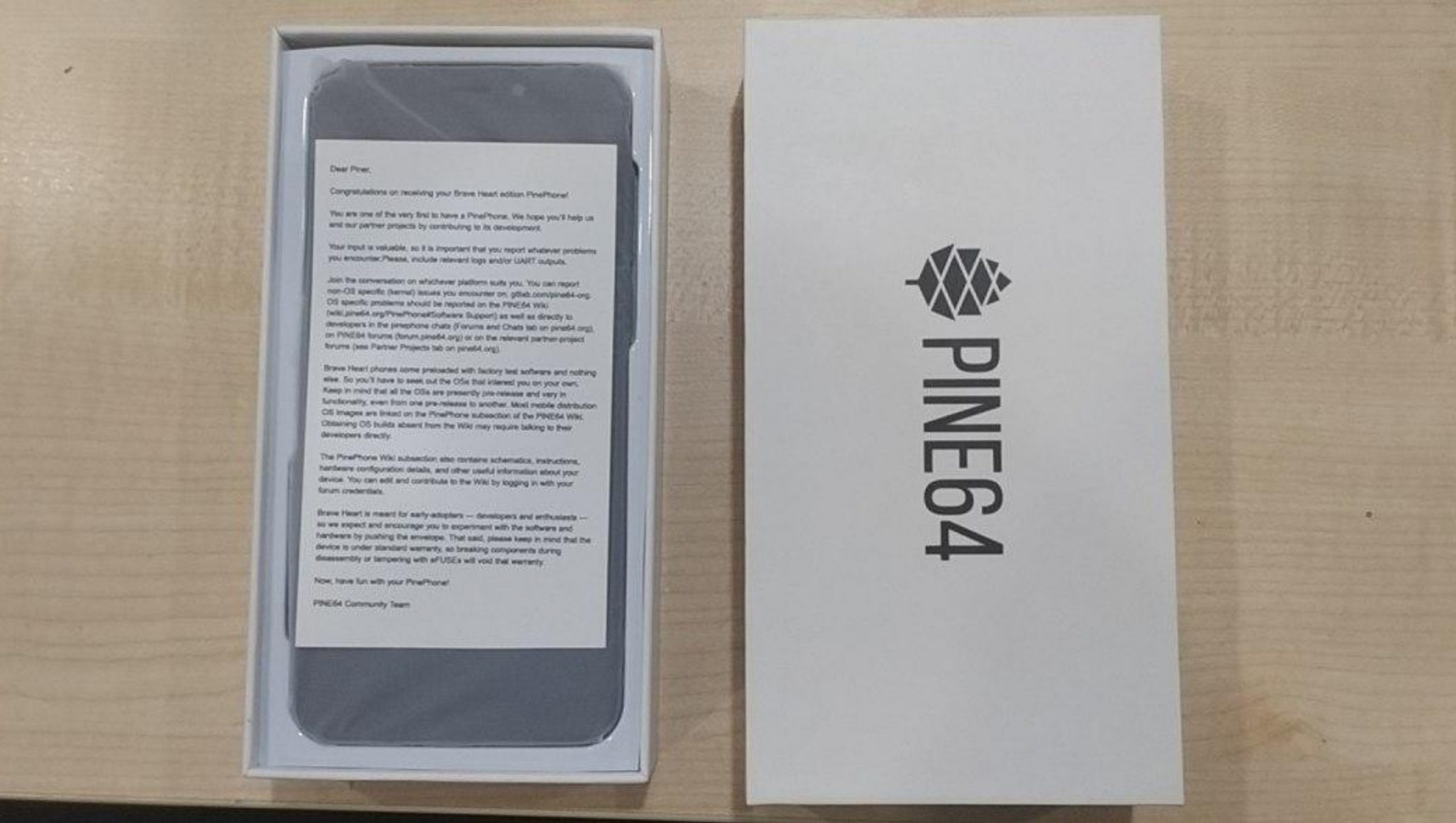 pinephone pine64 packaging
