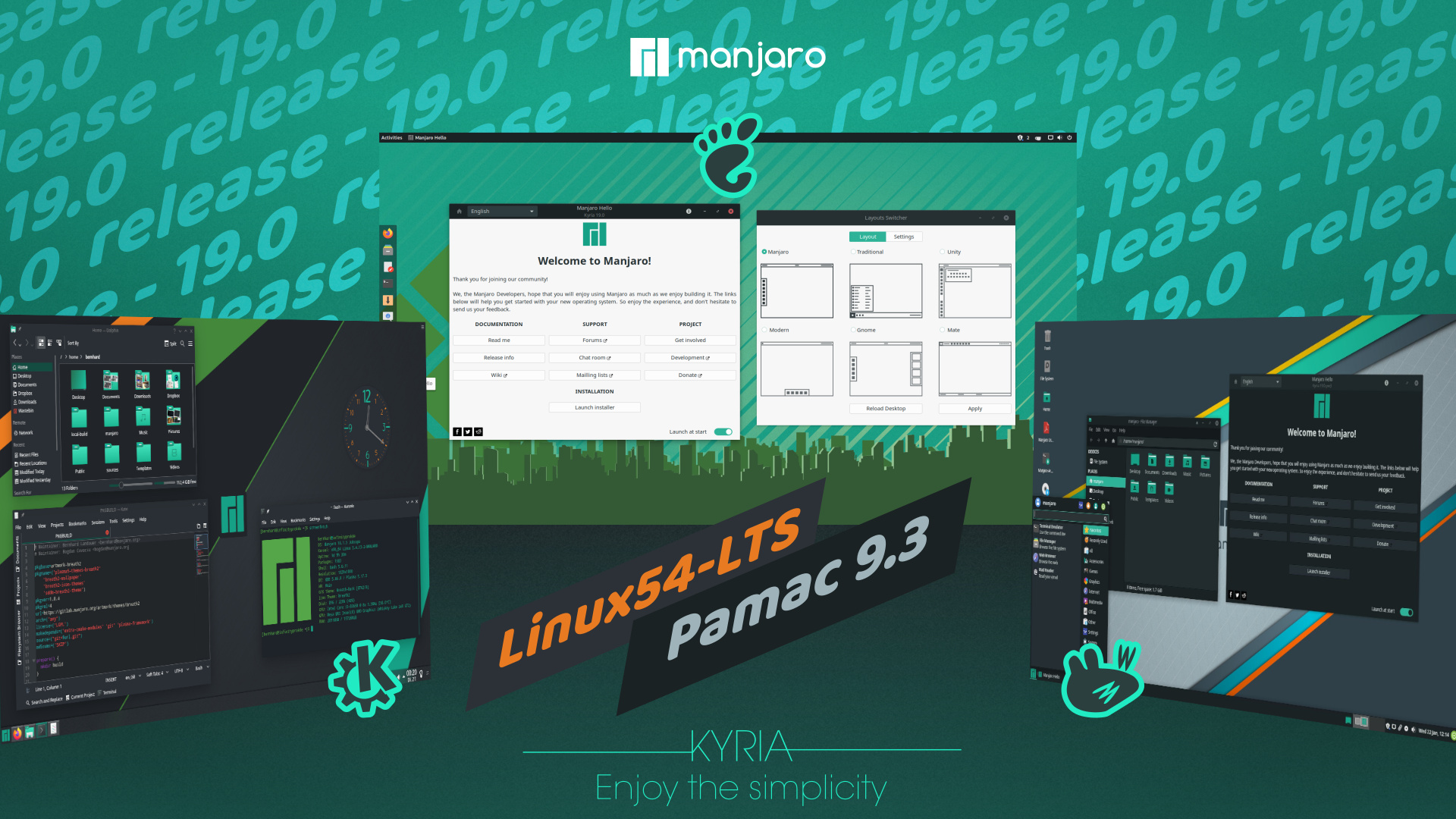 Disponibile Manjaro 19.0 Kyria: ecco tutte le novità 1 manjaro 19