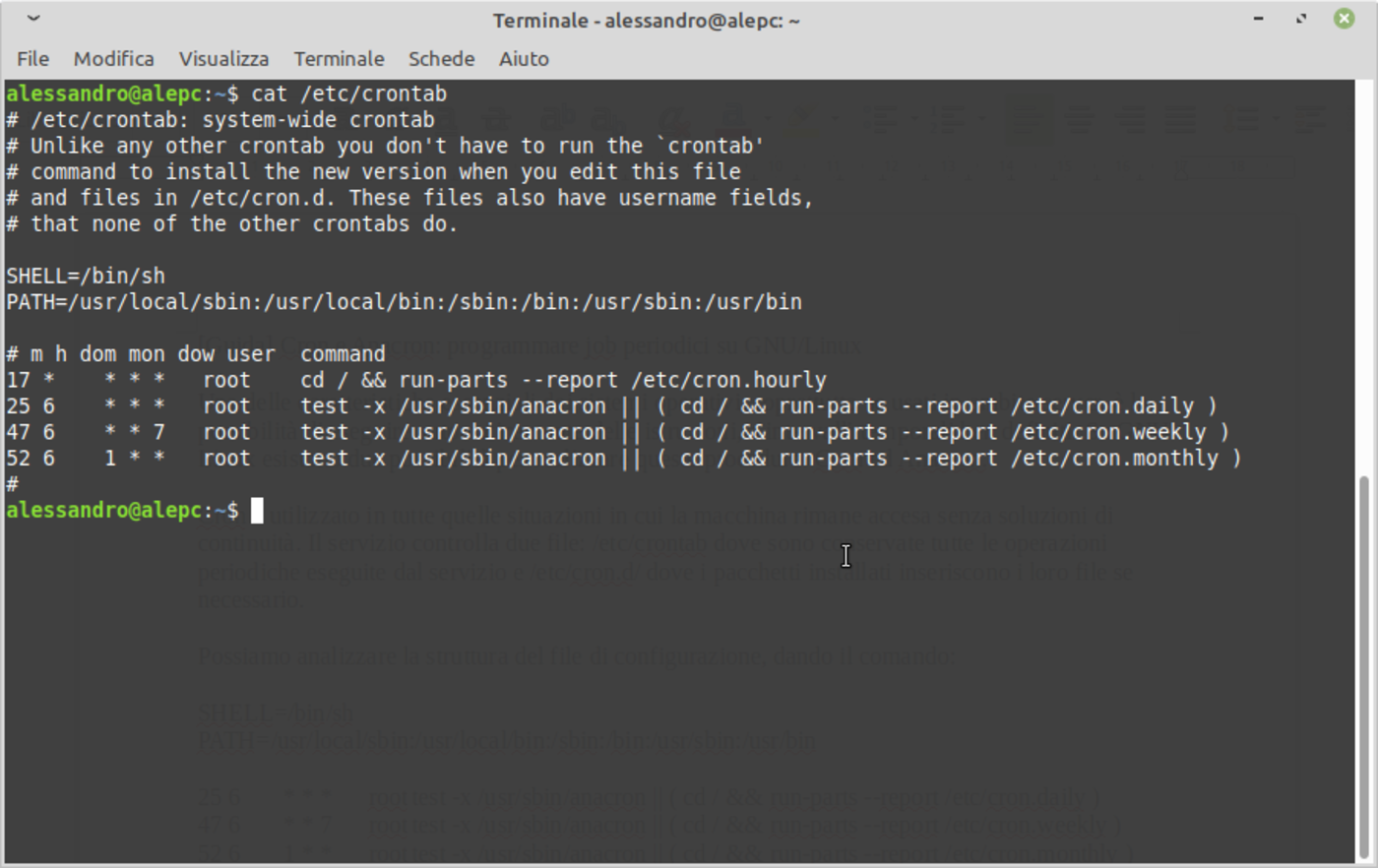 cron anacron crontab