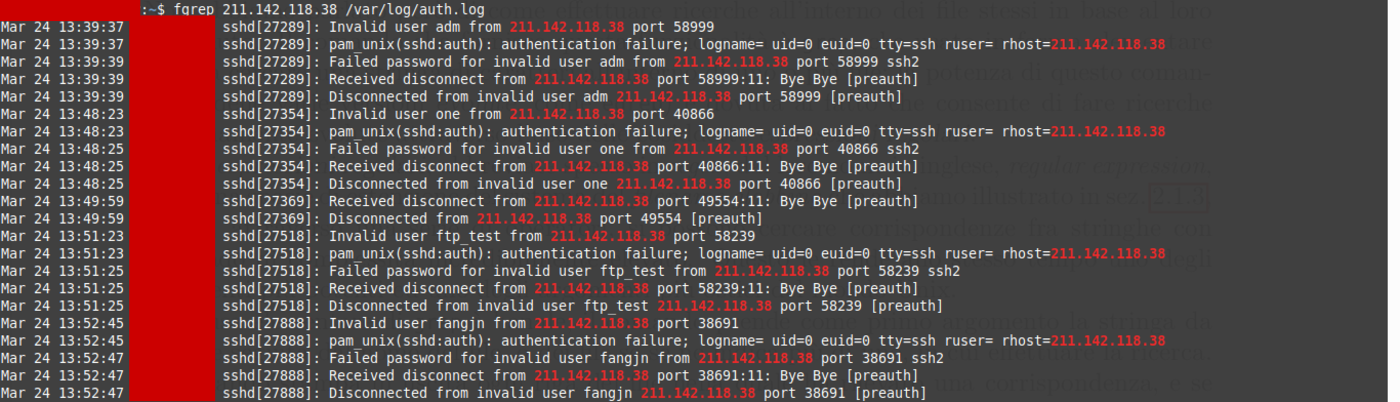 grep sysadmin fgrep regex