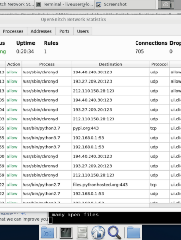 open snitch network statistics