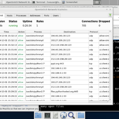open snitch network statistics