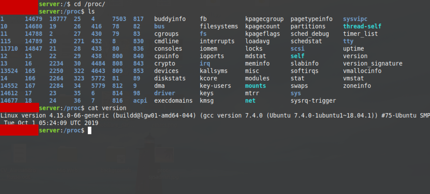 proc sysadmin version