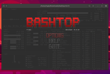 bashtop menu