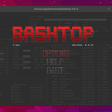 bashtop menu
