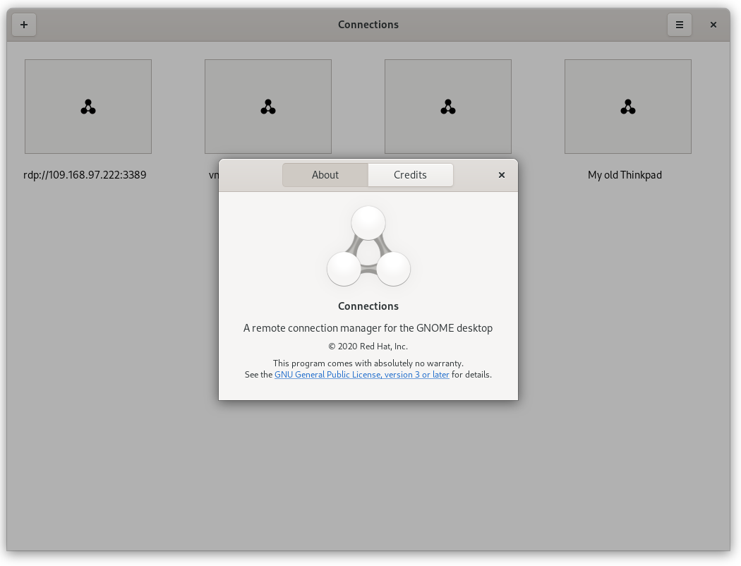 GNOME Connections: nuova app per il controllo da remoto
