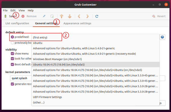 grub customizer ubuntu