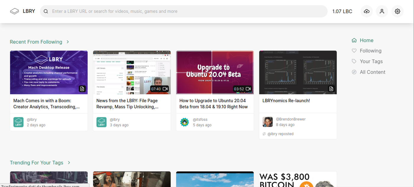 LBRY: condivisione open source di contenuti multimediali 1 lbry lbc open source
