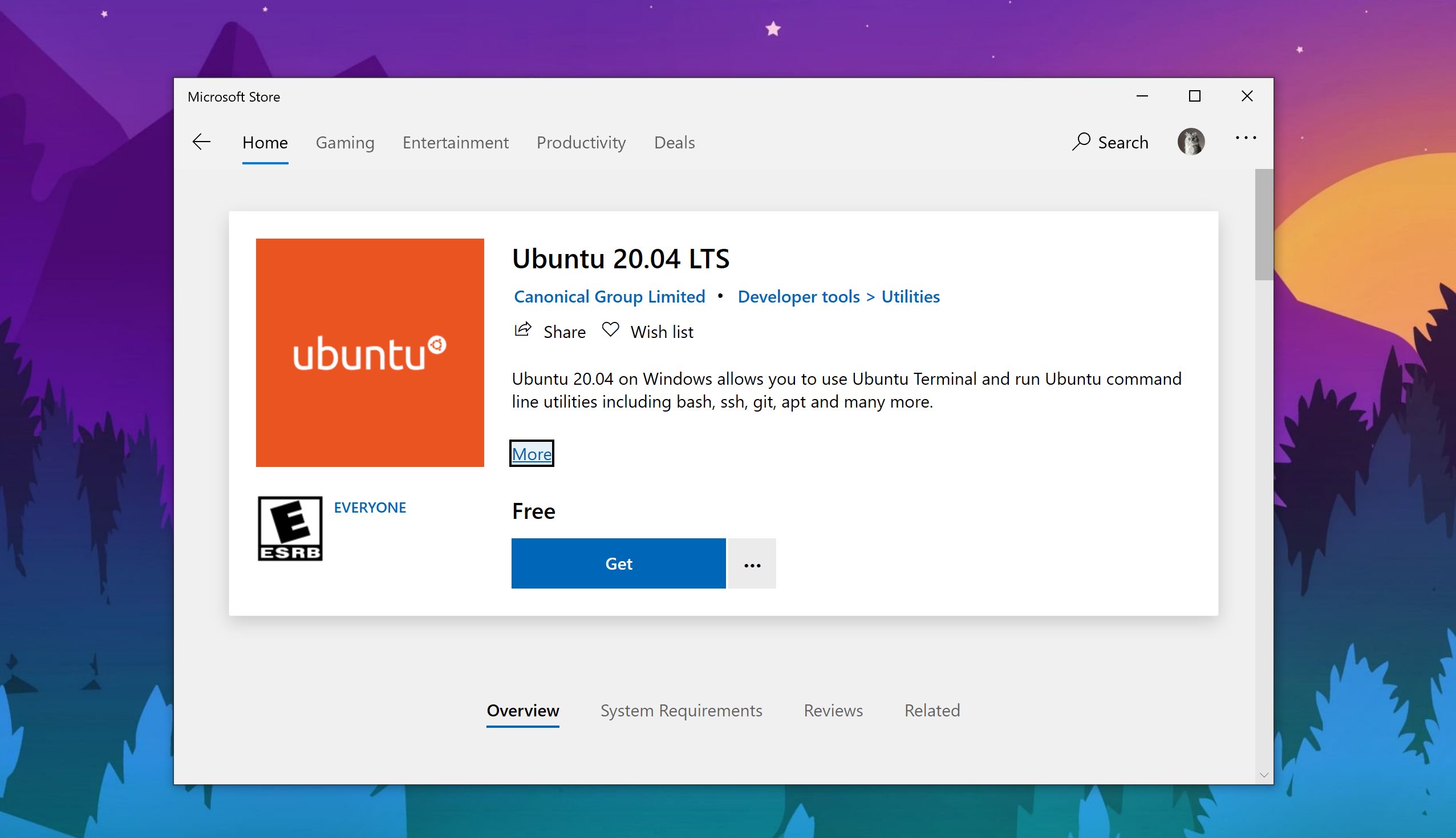 Ubuntu 20.04 LTS disponibile anche sull’App Store di Windows 10 1 Ubuntu 20.04 sull’App Store di Windows 10