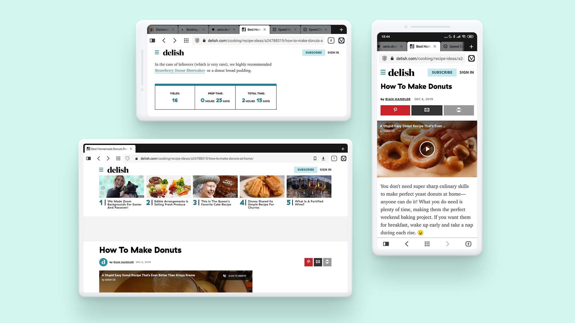vivaldi android schede