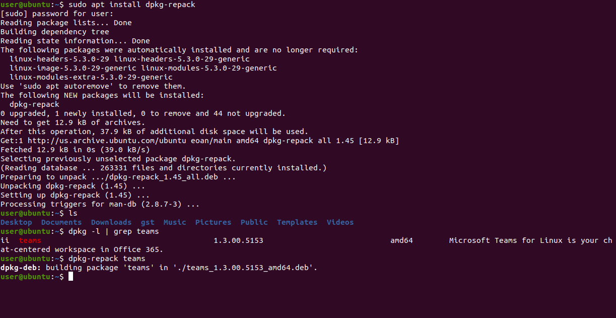 dpkg-repack in azione