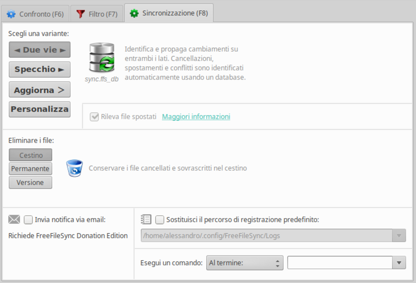 FreeFileSync: utility open source per sincronizzare i propri backup 2 FreeFileSync sincronizzazione