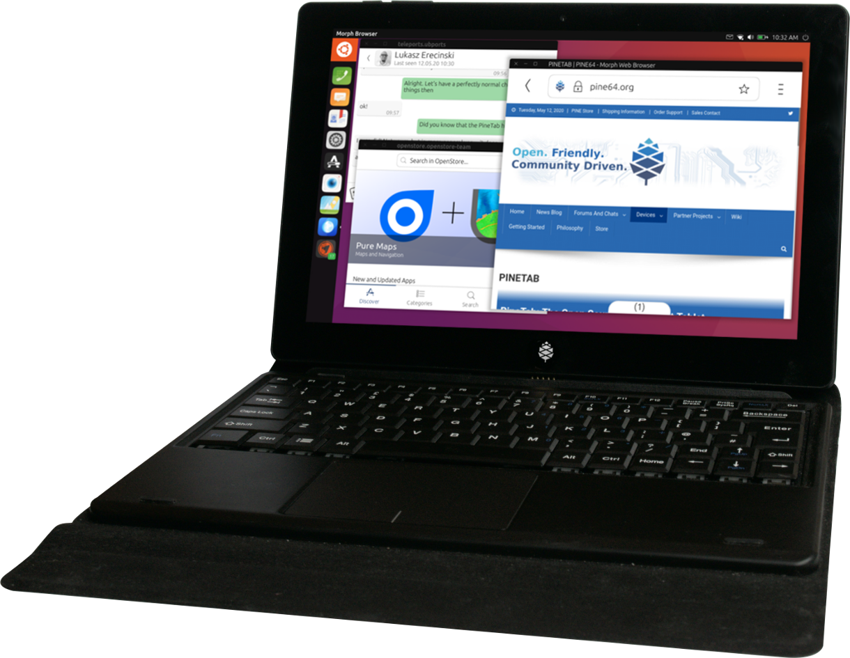 Linux Tablet: il PineTab di Pine64 compare con Ubuntu Touch