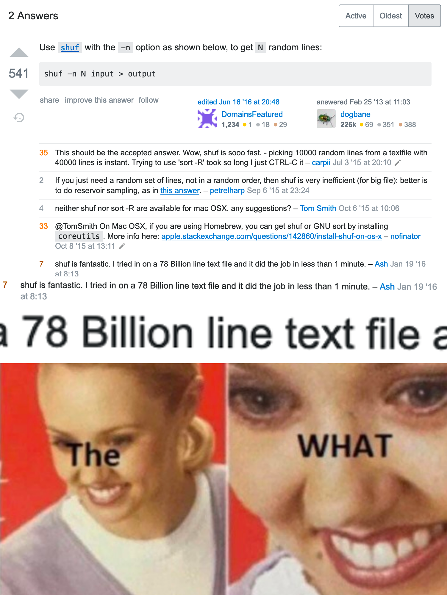 Linux, Shuf: il comando UNIX che sta facendo impazzire la rete 3 shuf meme 1