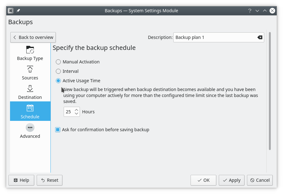 kde plasma backup