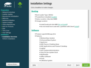 opensuse leap 15.2 installer