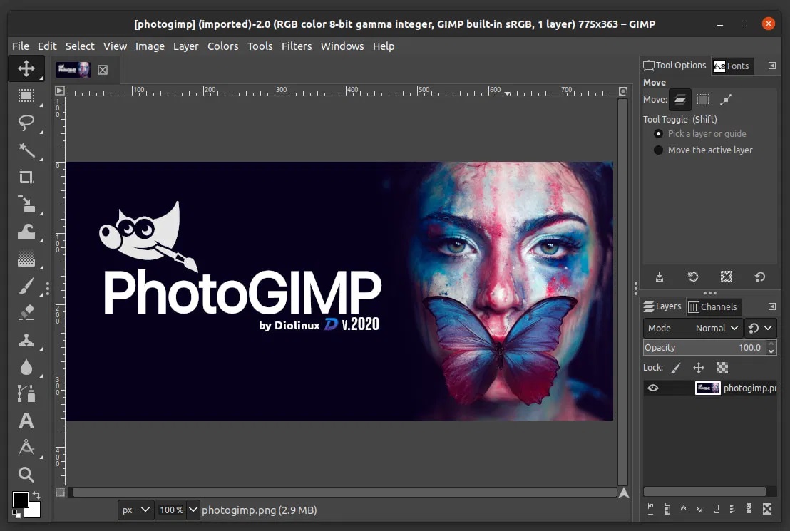 PhotoGIMP trasforma GIMP in Photoshop