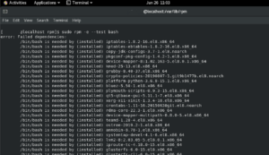 rpm uninstall test centos package manager