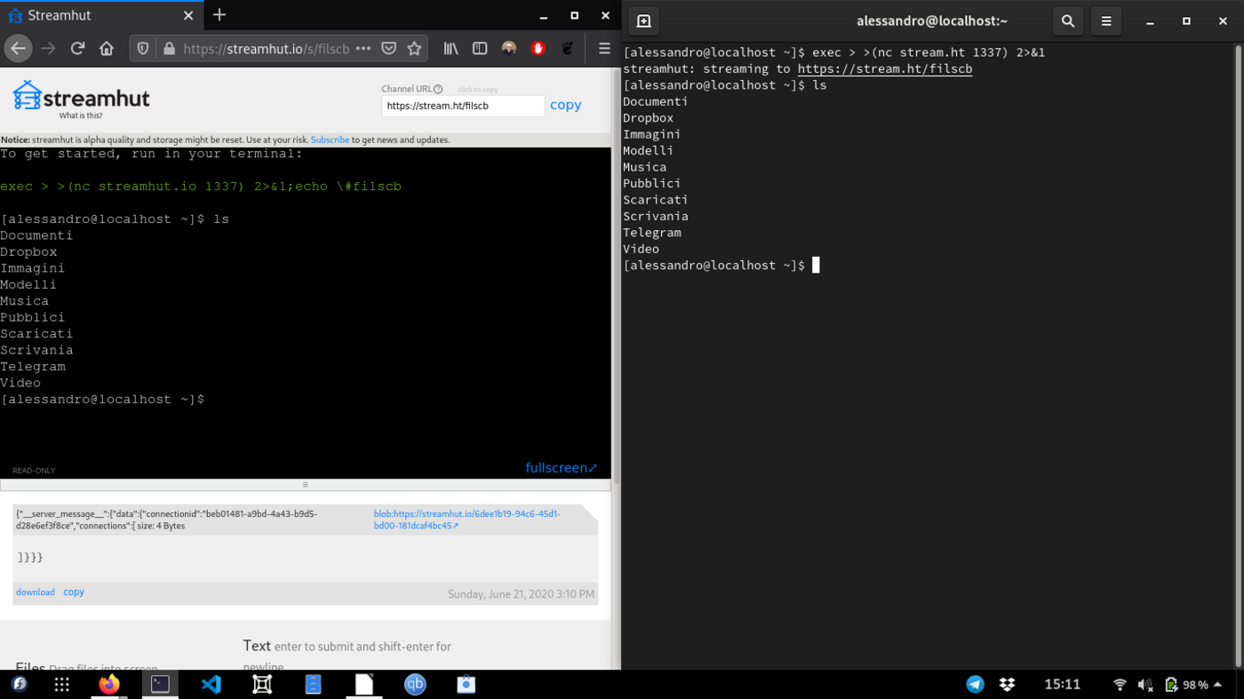 streamhut open source terminale sharing