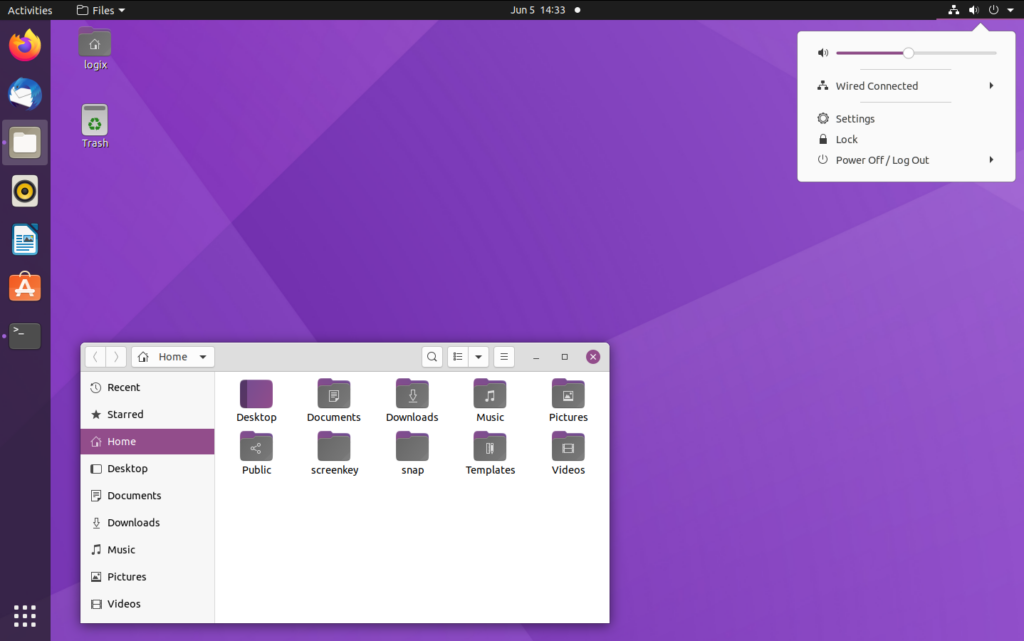 yaru colors purple desktop
