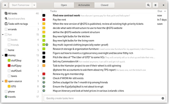Getting Things GNOME: la To-Do App torna dopo 6 anni! 1 getting things gnome