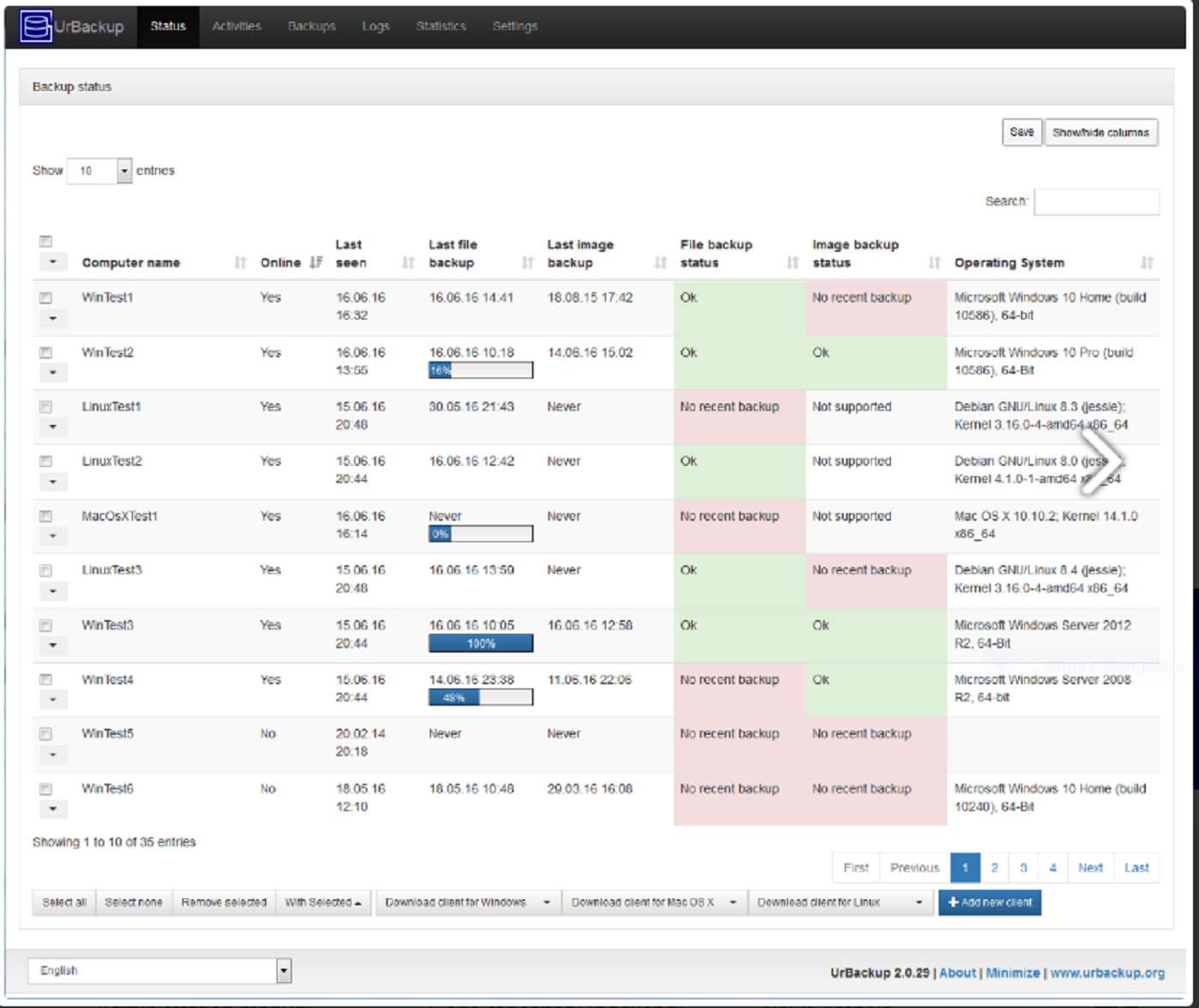 Backup tool, tre utility dotate di GUI facili da usare su Ubuntu 2 urbackup backup open source ubuntu