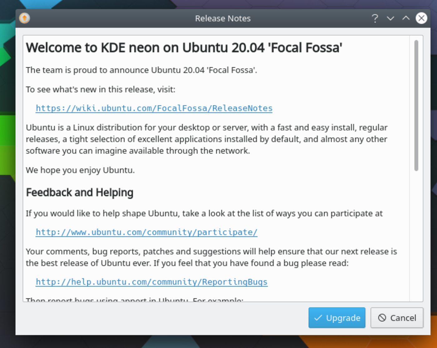 KDE Neon: nuova release e passaggio a Ubuntu 20.04