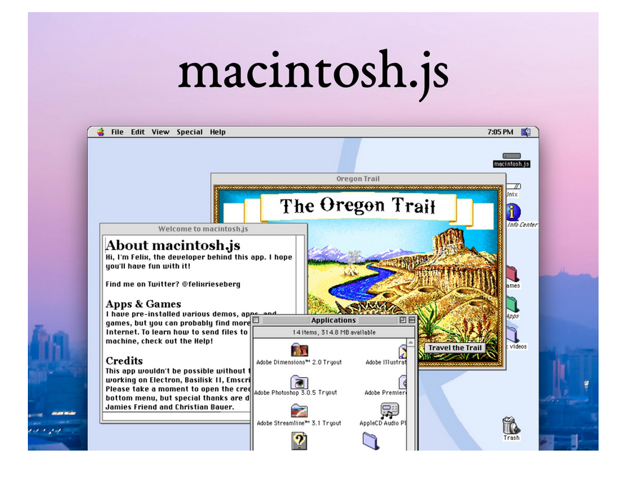 macintosh.js app macos 8 linux