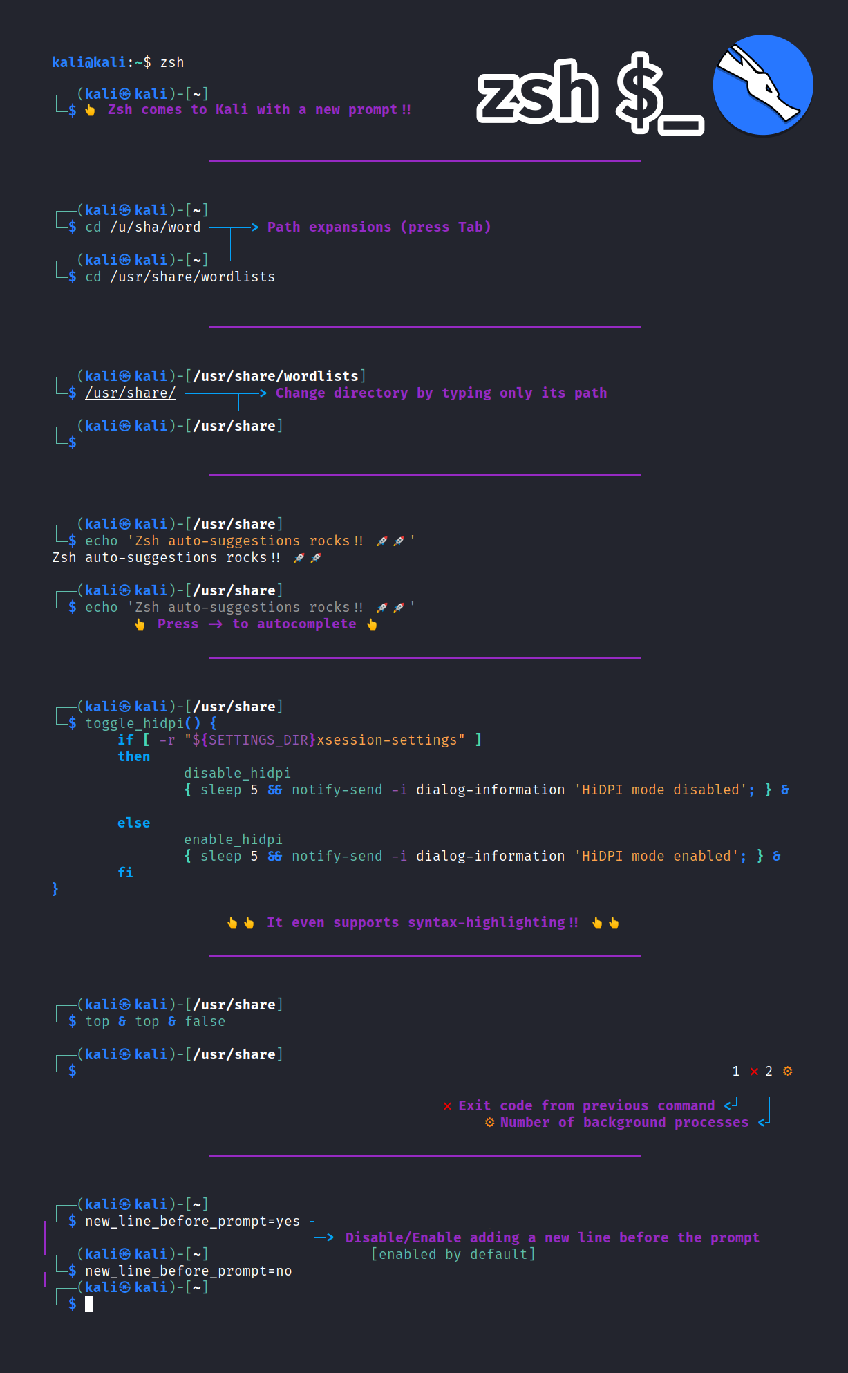 Kali Linux 20.03, arriva Win-Kex: GUI desktop per il WSL2 2 release 2020.3 zsh