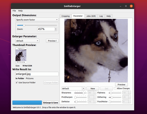 Software Open Source: ridimensionate le immagini con SmillaEnlarger