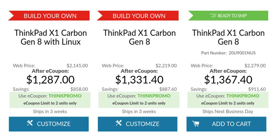 Lenovo: il ThinkPad X1 Carbon Gen 8 con Fedora sbarca sul Web Store!