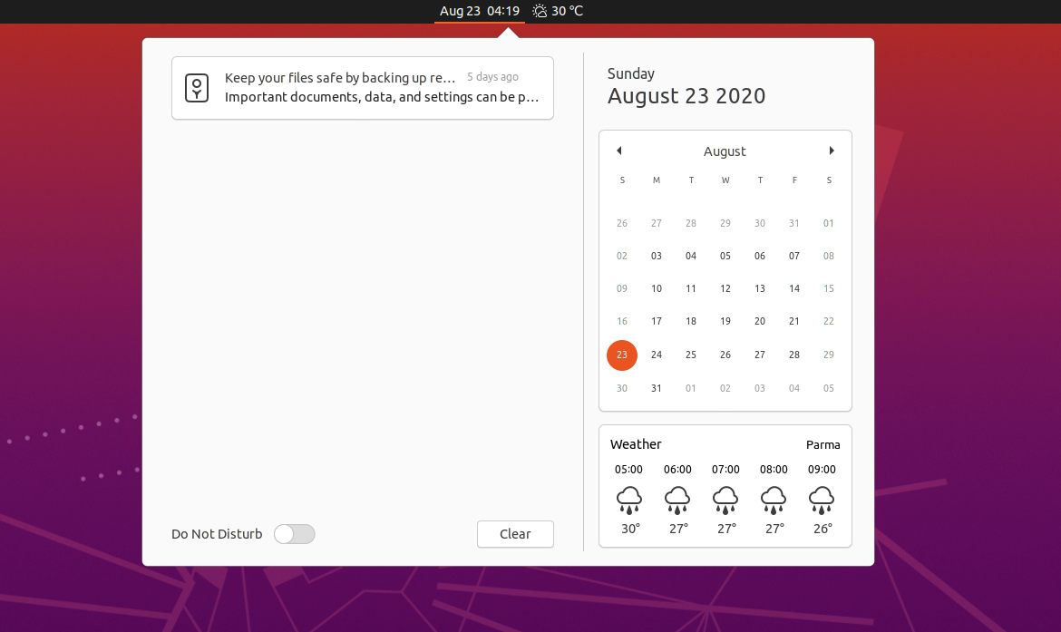 Weather in the clock porta il meteo nel Menu di Ubuntu