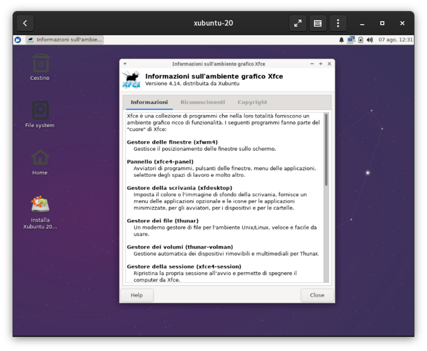 XFCE è un desktop environment stabile ed intuitivo, forse troppo sottovalutato