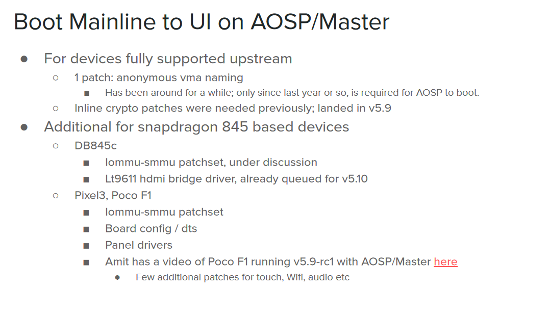 Linux Plumbers, Android AOSP & Kernel Mainline: manca una sola patch