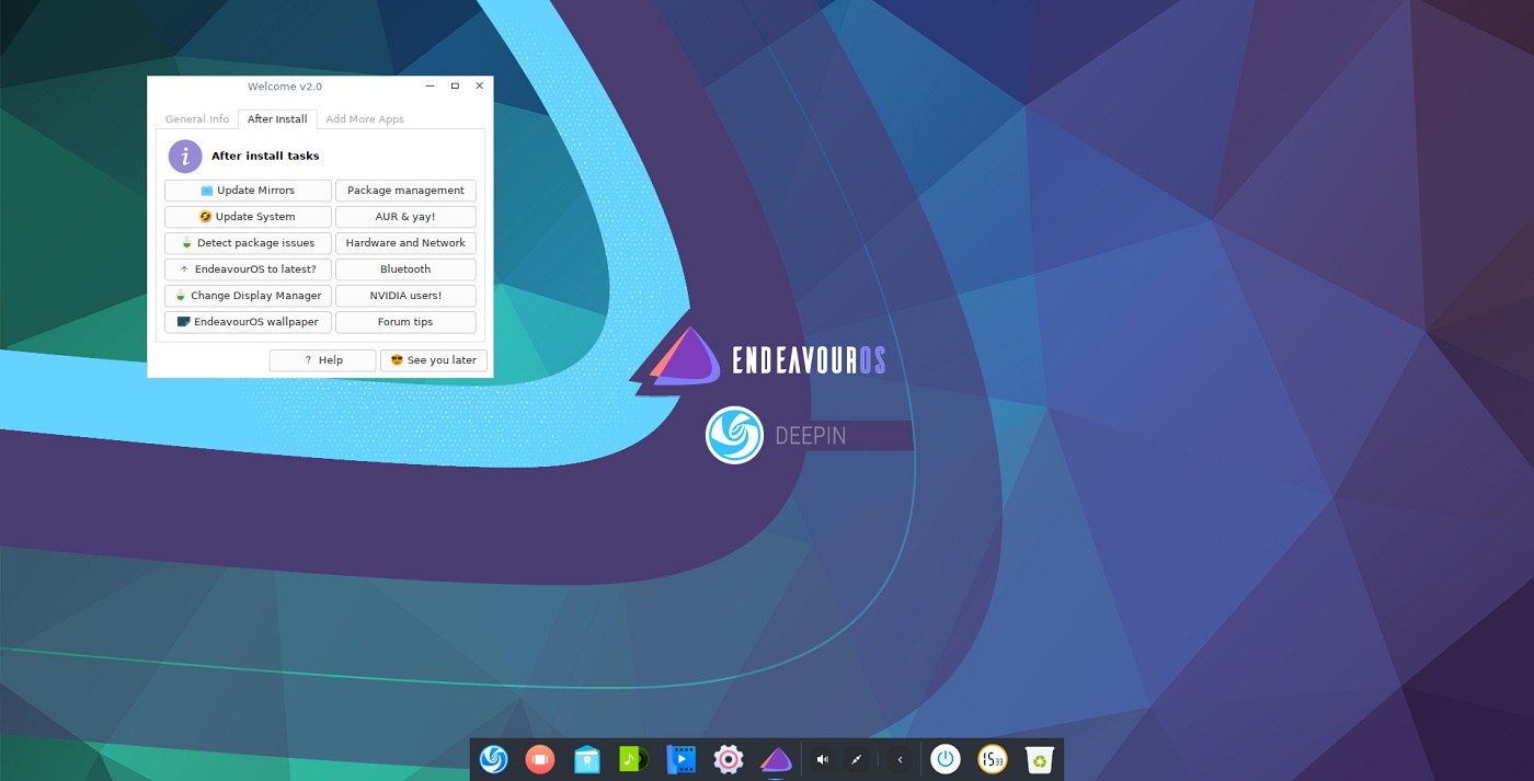 EndeavourOS: ufficiali il september update e la nuova versione per ARM 2 endeavouros deepin