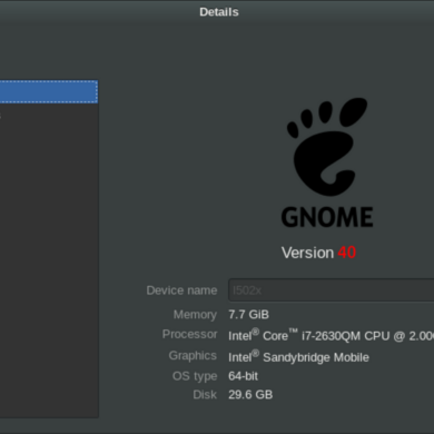 gnome 40 nuova numerazione