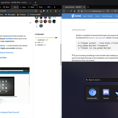 gnome material shell extension