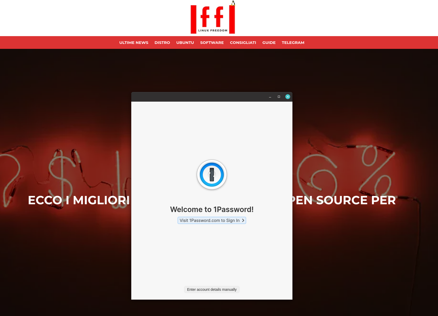 1password linux account