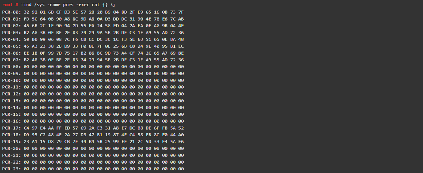 Measured Boot, Trusted Boot e TPM, un’introduzione 4 linux pcr