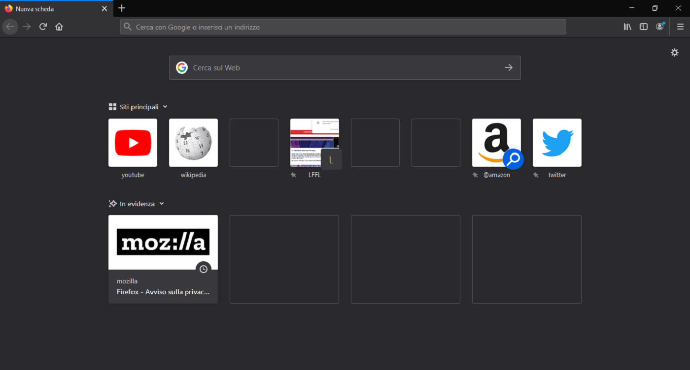 mozilla firefox new tab