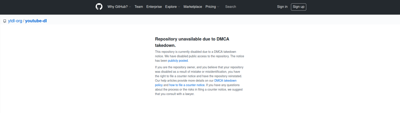 Youtube-dl censurato da GitHub su richiesta della RIAA