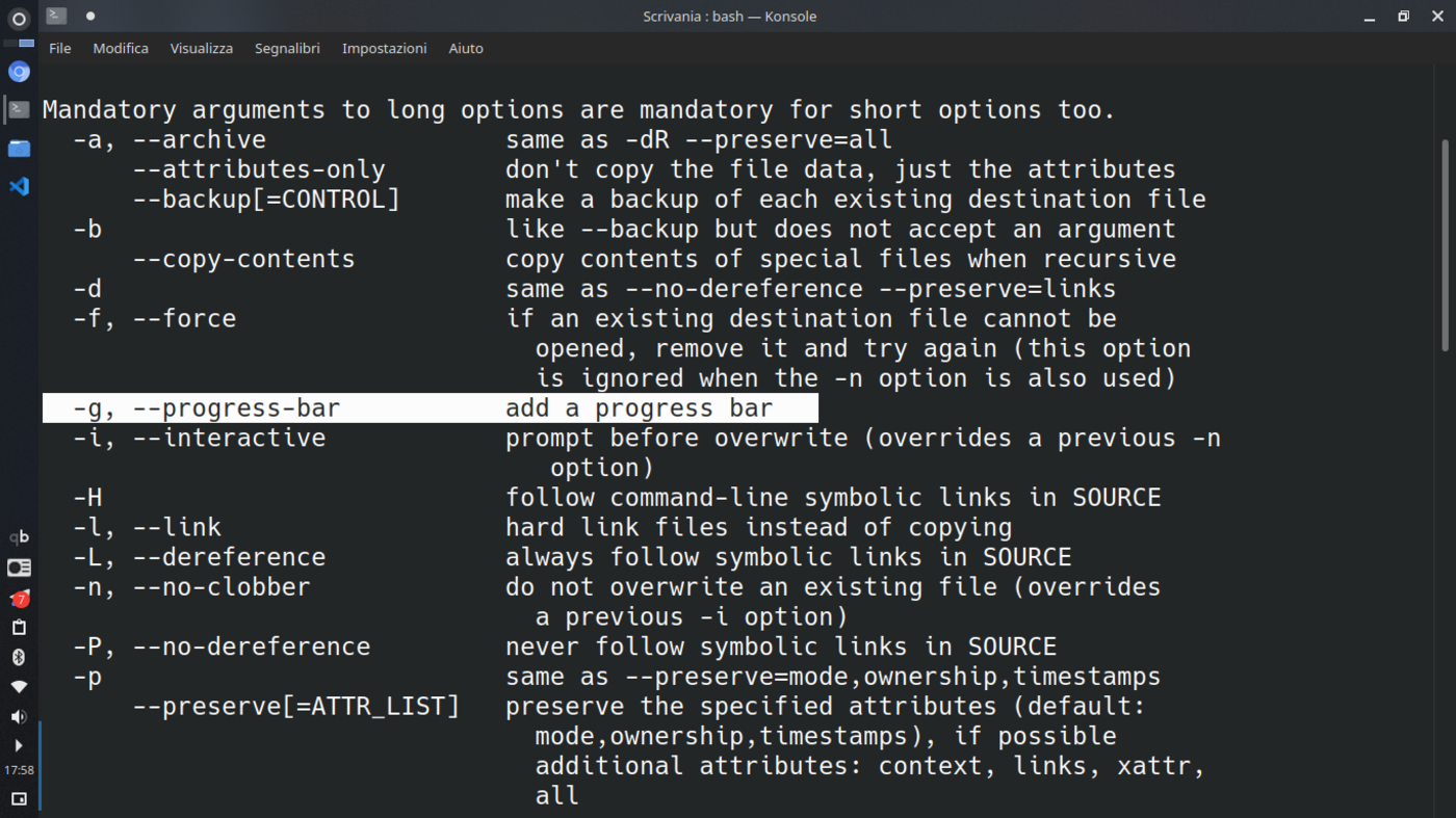 advanced copy progress bar options